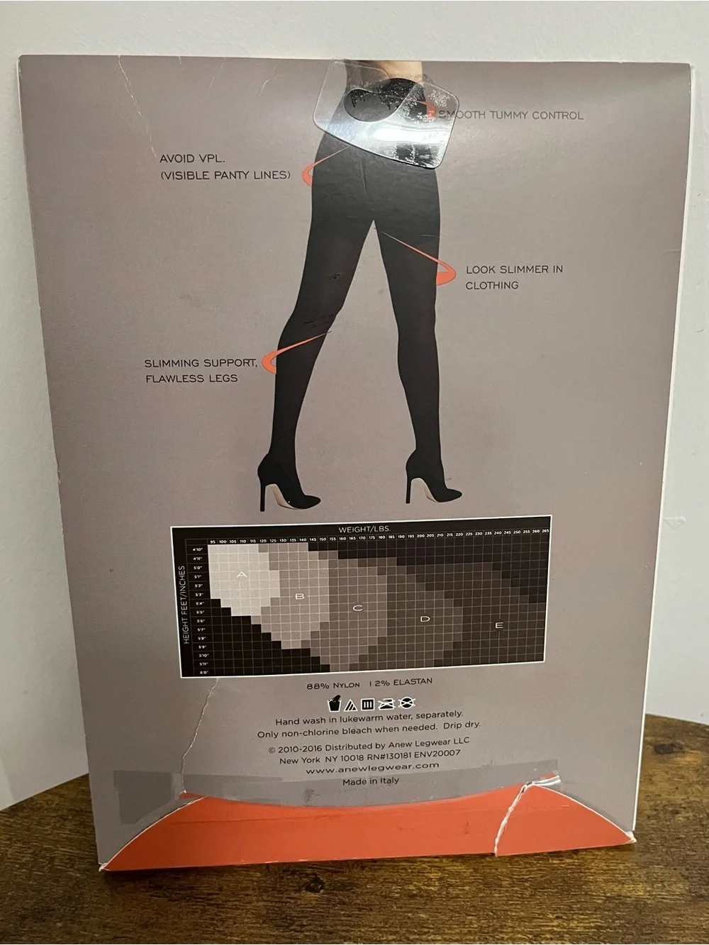 Via Spiga Flawless Shaper Opaque Control Tights Black Size D Made in Italy NIP